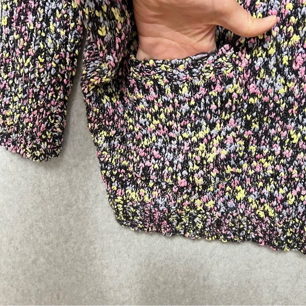 Hayden Black Multicolor Oversized Open Front Cardigan NWT Size 1X/2X - Picture 3 of 8